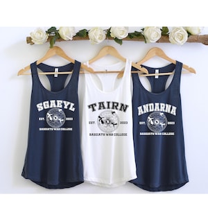 Fourth Wing Dragons Matching Racerbacks, Andarna Sgaeyl Tairn Next Level Tank Tops, Basgiath War College, Rebecca Yarros Merch Tank Top Bild 1