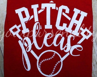 Pitch Please, softball shirt, baseball shirt, glitter vinyl, holographic vinyl, pitchers mom, vinyl shirt