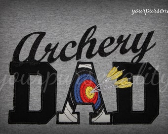 Archery DAD, Archery MOM, embroidered tee, handmade shirt by yourpursenality