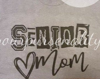 Senior mom tee shirt, senior 2024 vinyl tee, grunge design, graphic tee, senior dad, yourpursenality