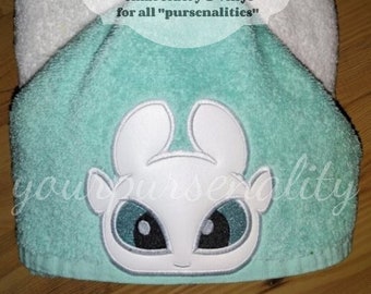 READY TO SHIP!  Light fury hooded towel, great for Christmas or birthdays