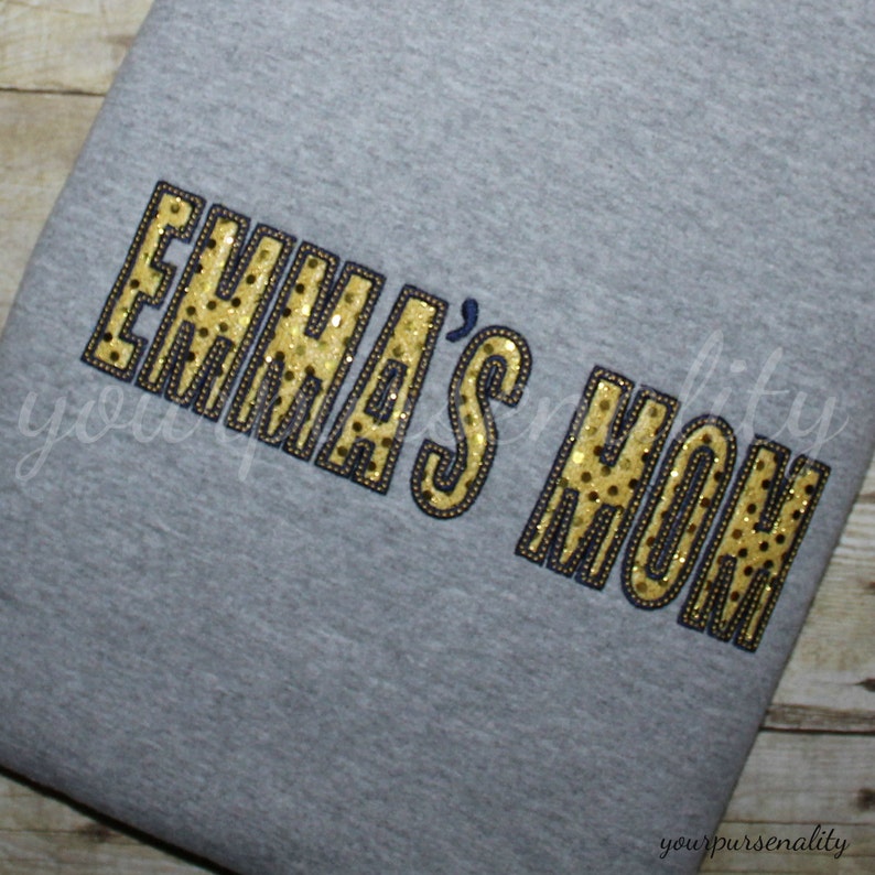 Add an Appliqued Name on Back of Shirt Add on to Order Etsy