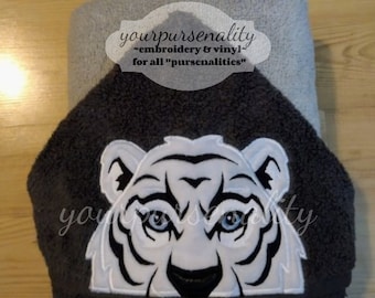 READY TO SHIP!  White tiger hooded towel, great for Christmas or birthdays