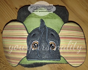 READY TO SHIP!  Elephant hooded towel, great for Christmas or birthdays