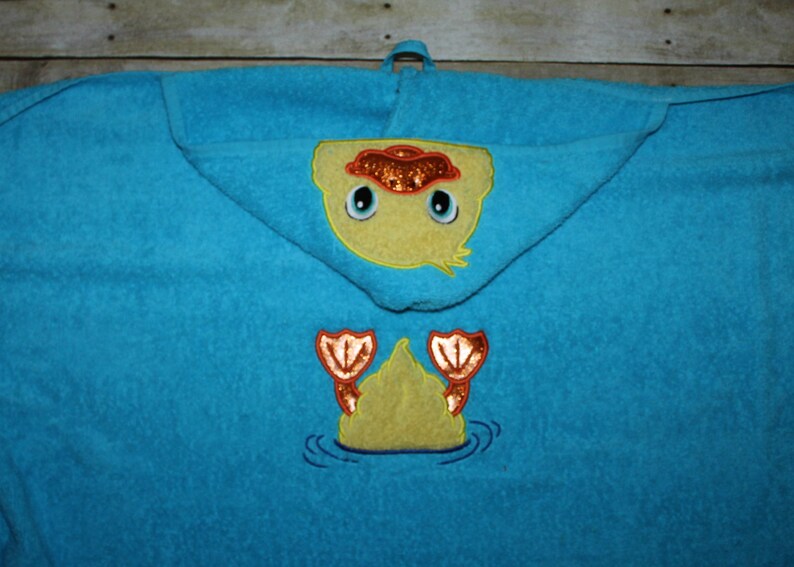 kids pool wrap Ducky hooded towel kids towel bath towel duck tail duck head rubber duckie