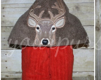 Boy or Girl deer hooded towel, buck hooded towel, doe hooded towel, kids pool wrap, kids towel, farm & hunting towel, doe or buck