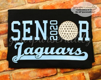 Senior golf, SENIOR 2024, track, softball, baseball, soccer, senior golf, senior volleyball, glitter vinyl, glitter tee, vinyl shirt