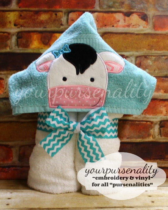 cow hooded towel