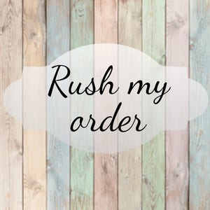 Rush my order -- kinda rush my order -- 2 options -- add on to order