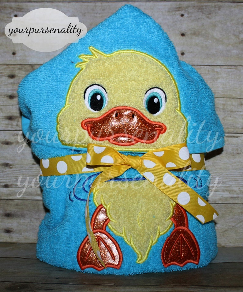 kids pool wrap Ducky hooded towel kids towel bath towel duck tail duck head rubber duckie