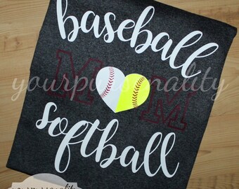 Baseball Softball mom, Baseball mom, Softball mom, Baller mom, yourpursenality, vinyl shirt, tball mom, baseball dad, ball dad, vinyl tee