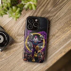 Creepy Clown, Tough Phone Case for iPhone, Samsung, Google Pixel – Horror Circus Theme, Durable  Scary Cover for  Lovers