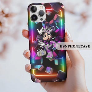 Custodia rigida per telefono Topolino e Minnie per iPhone, Samsung e Pixel 9 Pro, graziose custodie per telefono per gli amanti della Disney, regalo di compleanno