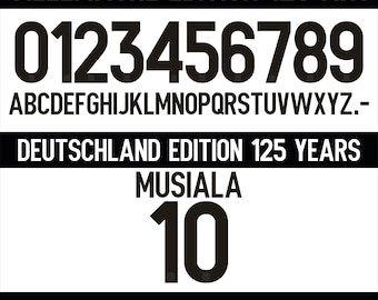 Camiseta vectorial de la policía de Alemania 125 años. Patrones vectoriales en formato SVG, AI, PDF, OTF, EPS, PNG, JPG.