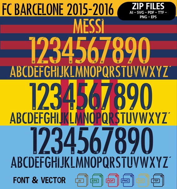 Flocage Officiel - FC Barcelone, Messi, 2015/2016, Home, Jaune – Footpress
