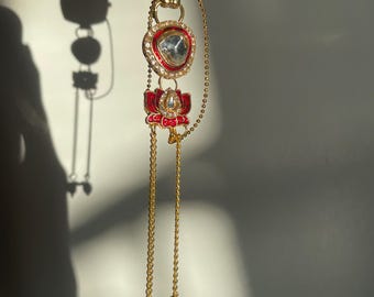 Reloj de pulsera Kundan de moda para mujeres y niñas.
