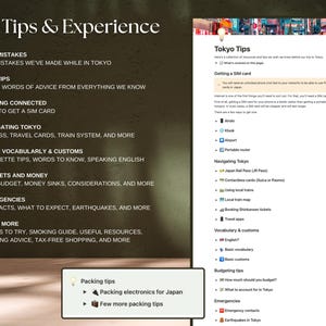 5000 words of tips and advice for your Tokyo (and Japan) trip. Everything from the mistakes we've made to our recommendations on food, budgets, getting a sim card, navigating Japan, and much more.