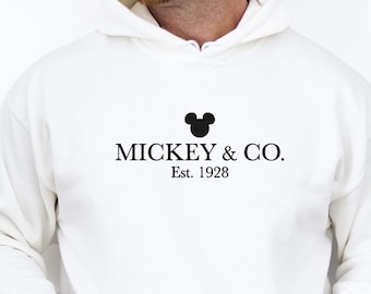 Mickey & Co 1928 Embroidered Sweatshirt, Disneyworld Shirt, Disney Vacation Hoodie, Disney Sweatshirt, Retro Mickey And Co, Disneyland Shirt