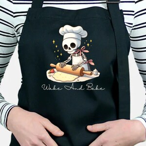 wake and bake Apron, Personalized Baking Apron, Custom Apron for Toddler, Youth Apron, Custom Kitchen Apron, Funny Baking Apron