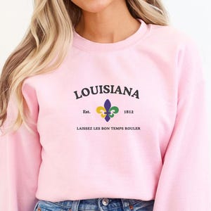 Louisiana Embroidered Sweatshirt, Louisiana EST 1812 Sweatshirt, State & City Sweatshirt, New Orleans Sweatshirt, Louisiana Gift Sweatshirt