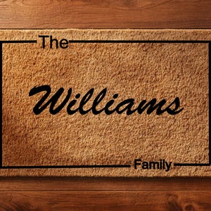Personalized Doormat, Custom Housewarming Gift for Grandparent, Customized Coir Door Mat, Front Door Mat Custom Rug, Wedding Gift for Couple