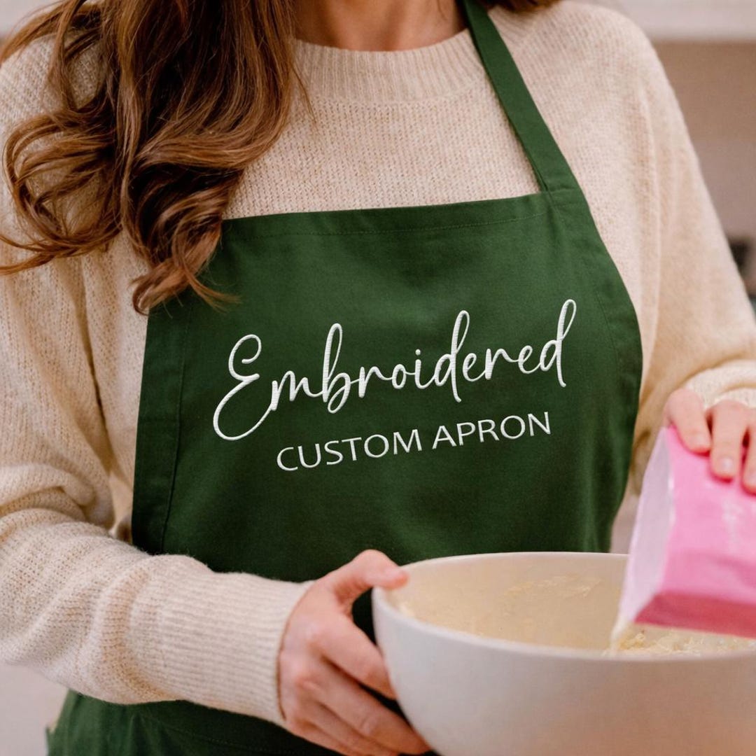 Personalised Aprons for Woman Embroidered Custom Apron With Text ...