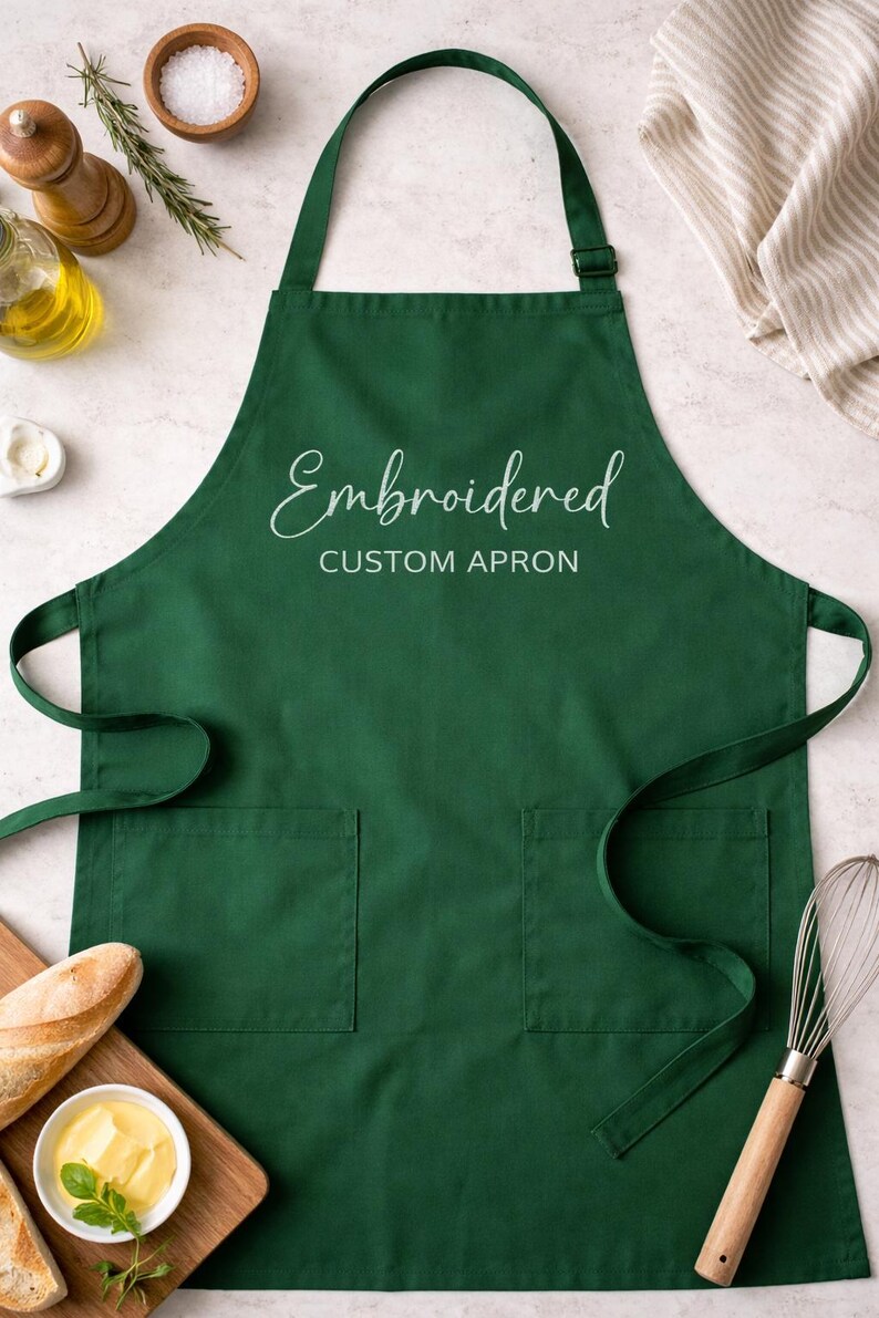 Written Aprons Personalised Aprons for Woman Embroidered Custom Apron With Text ...