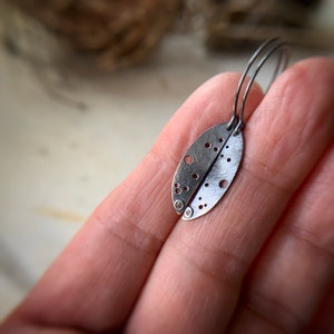 Sterling silver night sky earrings oxidized sterling silver more sky image 1