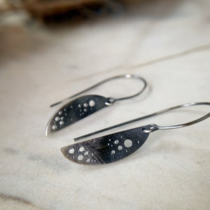 Sterling silver night sky earrings oxidized sterling silver more sky image 4