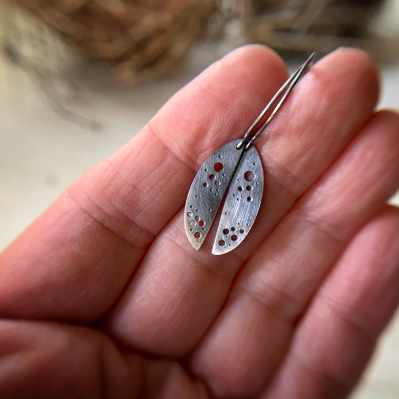 Sterling silver night sky earrings oxidized sterling silver more sky image 6