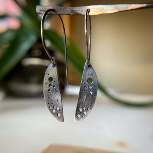 Sterling silver night sky earrings oxidized sterling silver more sky image 5