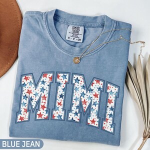 Comfort Colors® Mimi 4th of July Shirt, American Mimi Shirt, Pregnancy Reveal Shirt, 4th of July Tee, Gift for Mimi, Grandma Mimi T Shirt