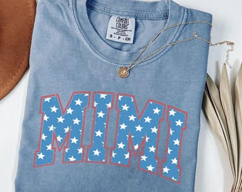 Comfort Colors Mimi 4th of Jul Shirt, Retro USA Grandma Tee
