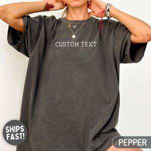 Custom Text Shirt, Personalized Comfort Colors Shirt, Personalized Name or Message Shirt, Custom Shirt for Women, Customize Your Text Shirt
