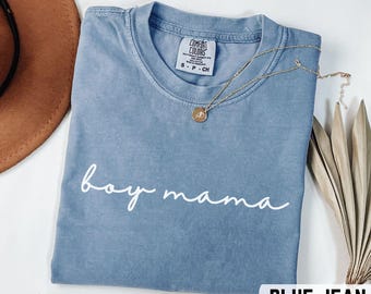 Comfort Color® Boy Mama Shirts, Mom tee, Pregnancy Announcement Boy, Busy Mom Life Shirt, Mother's Day Gift, Gifts for Mom, Unique Mom Gift