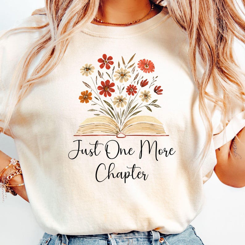 Just One More Chapter PNG, Book Club PNG, Books and Coffee Tee, Funny ...