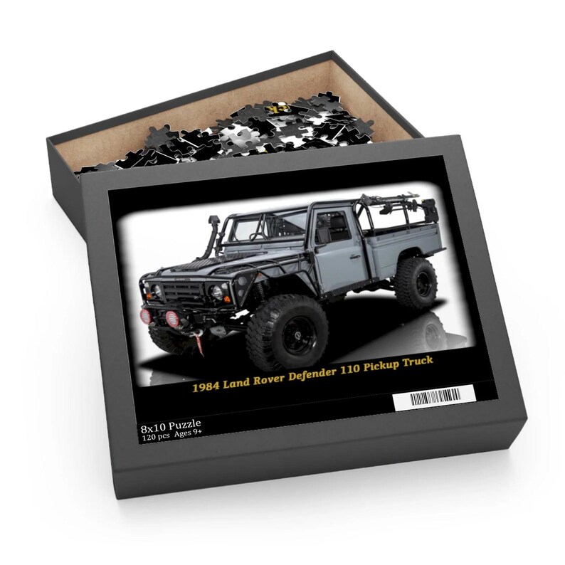 Epic Rover Lab Collection Epic 1984 Land Rover Defender 110 Pickup Truck Temp Puzzle (120 Pcs ...