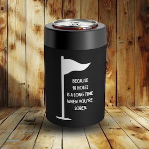 Insulated Cooler for Cans & Bottles, Funny Golf Gift, Stainless Drink Coozie, Metal Can Tumbler, Golf Lover, Father&#39;s Day Gift, Groomsmen
