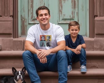 Custom Photo Tshirt 4-Panel Design (Multiple Photos)