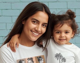 Custom Photo Tshirt 3-Panel Design (Multiple Photos)