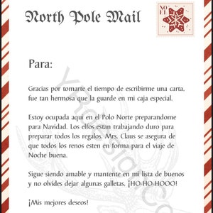 Carta respuesta de parte de Papá Noel / Letter from Santa Claus