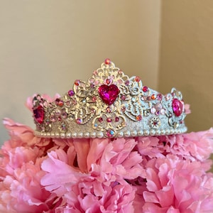 Barbie ~PRINCESS CHARM SCHOOL~ Inspired Pink Heart Tiara -handmade-
