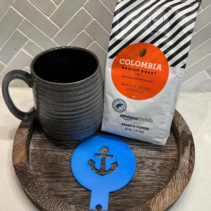 Anchor Drink Stencil | Latte Decoration | Barista Tools
