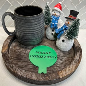 Merry Christmas Drink Stencil | Christmas-Themed Latte Decoration | Barista Tools