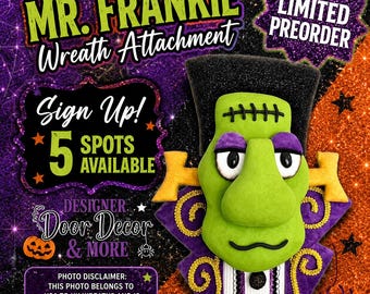 Mr. Frankie *Preorder* Frankenstein Wreath Attachment Halloween Decor
