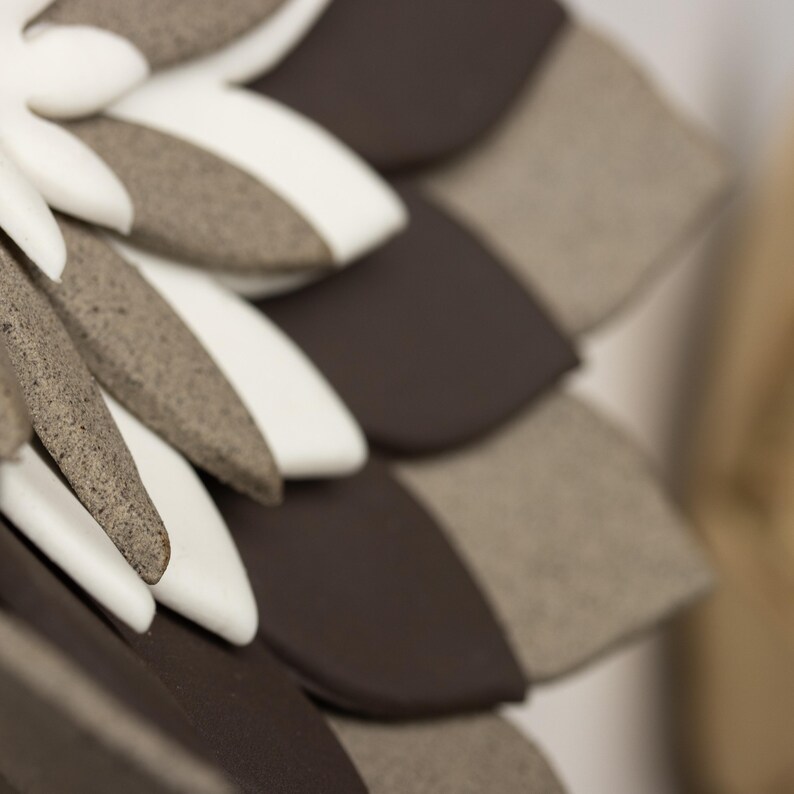 Extra Large Ceramic Floral Wall Art Handmade Pottery Flower Wall