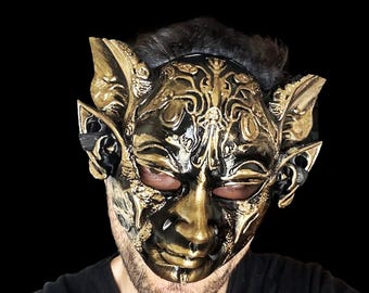 Handmade Elf Mask: Warrior Cosplay Helmet, Personalized Colors