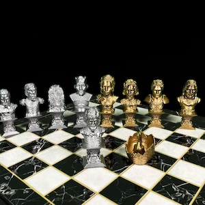 Game Of Chess Set With Chessboard Personalized Thrones Chess Set | Customizations Available