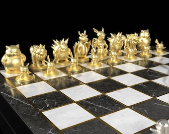 Pokemon Chess Set: New Edition Personalized Handmade Board Game