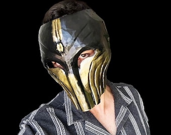 Samurai Oni Mask: Warrior Armor, Cosplay Helmet, Personalized Colors